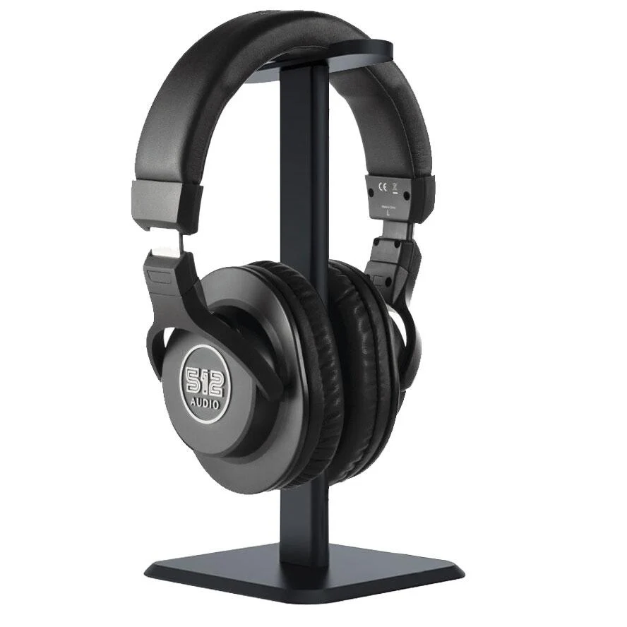 512 Audio Over-Ear Studio Monitor Headphones for Recording Bundle with Case and Stand - Image 9