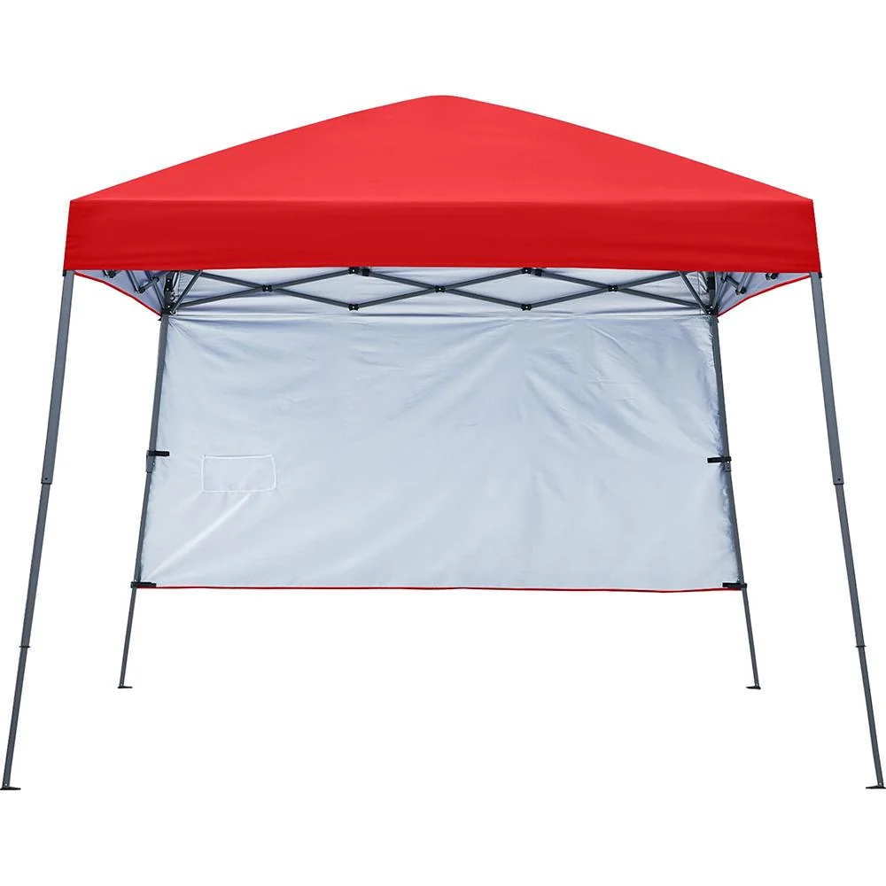 ABCCANOPY Outdoor 8x8 ft Pop-Up Canopy with Sun Wall, Bag, Stakes and Ropes, Red
