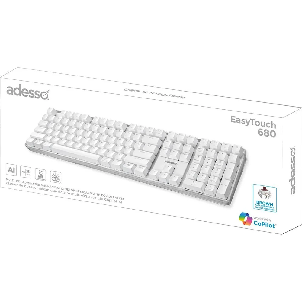 Adesso AKB-680UW EasyTouch 680 Mechanical Keyboard With CoPilot AI Hotkey - Image 5