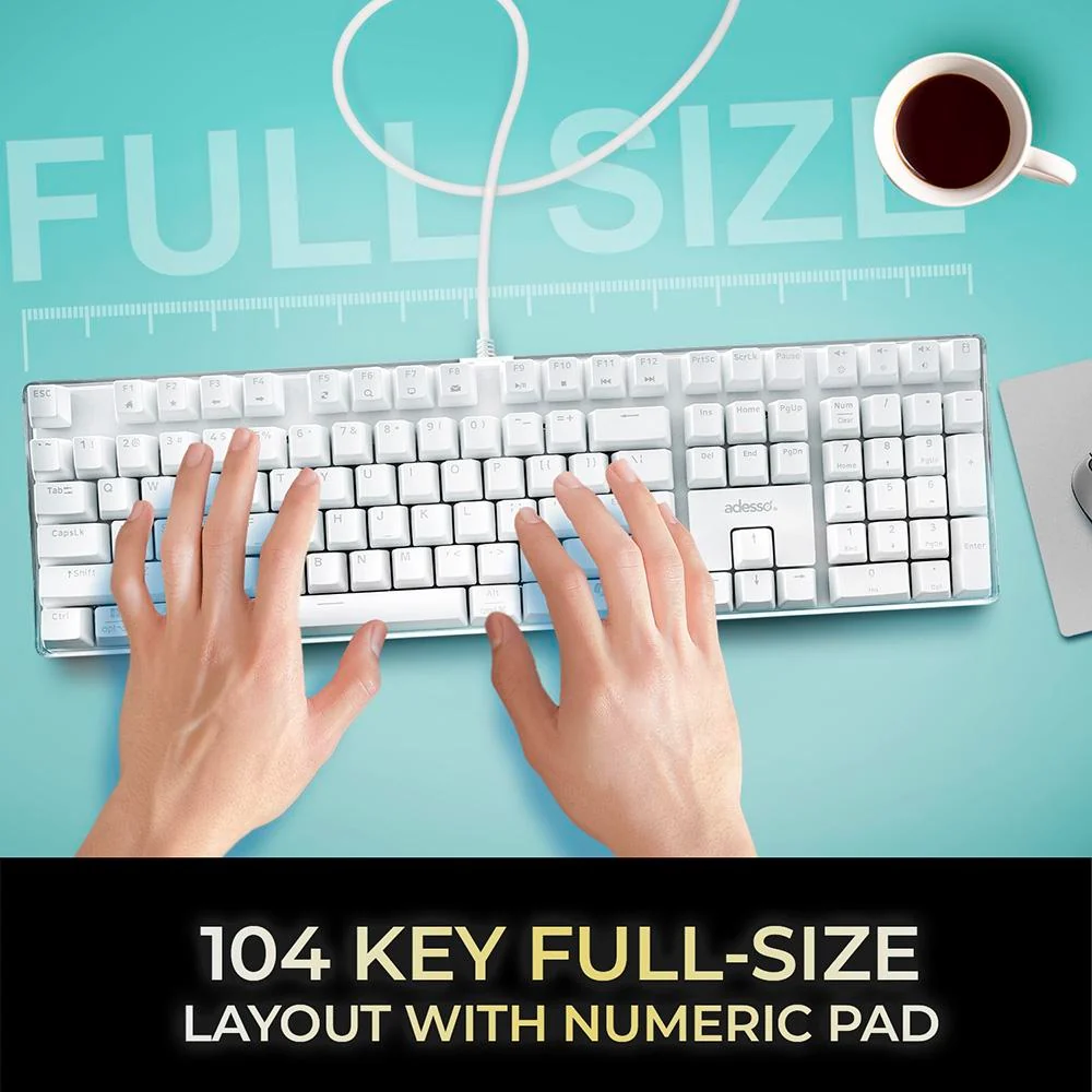 Adesso AKB-680UW EasyTouch 680 Mechanical Keyboard With CoPilot AI Hotkey - Image 7