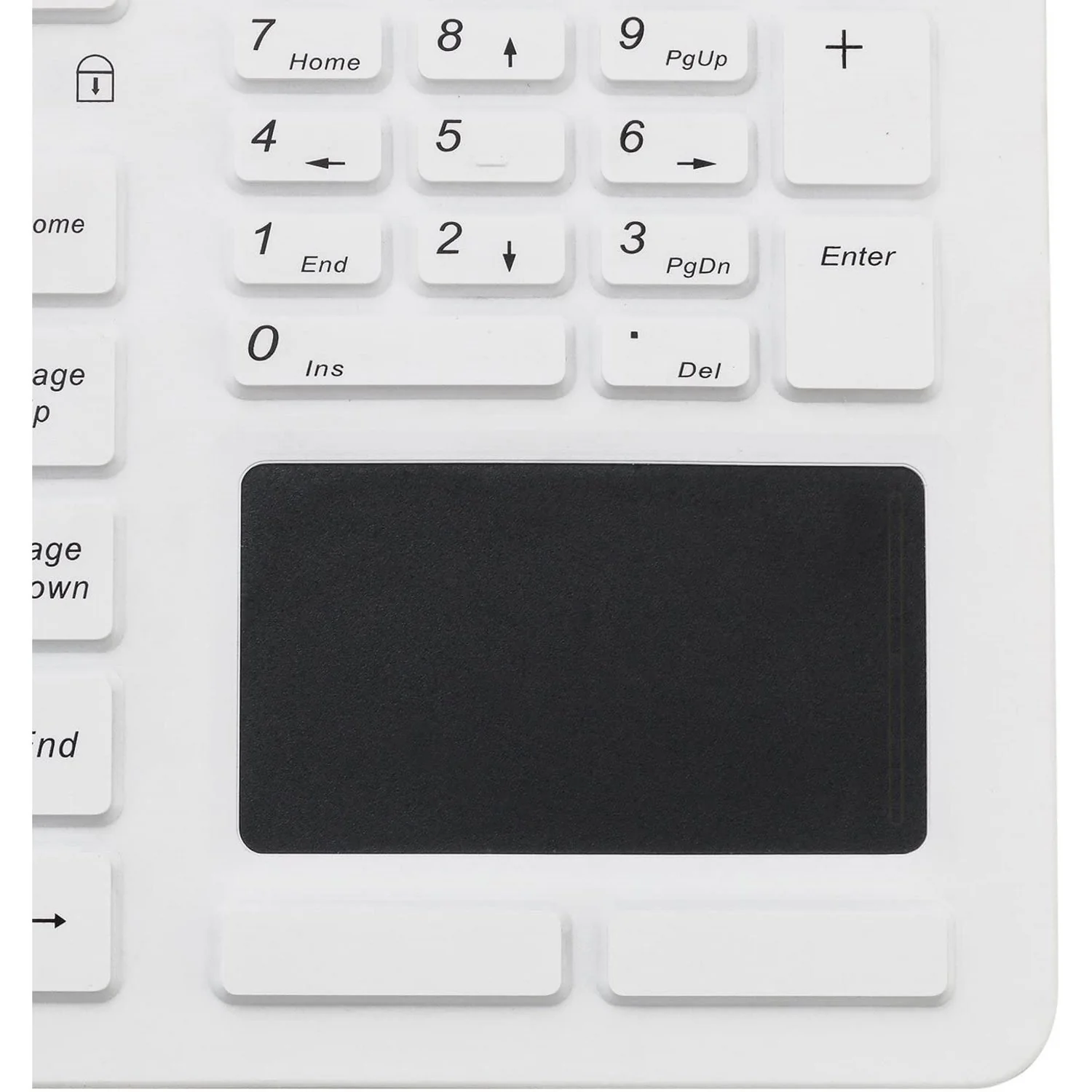 Adesso SlimTouch 270 Antimicrobial Waterproof Touchpad Keyboard (White) - Image 3