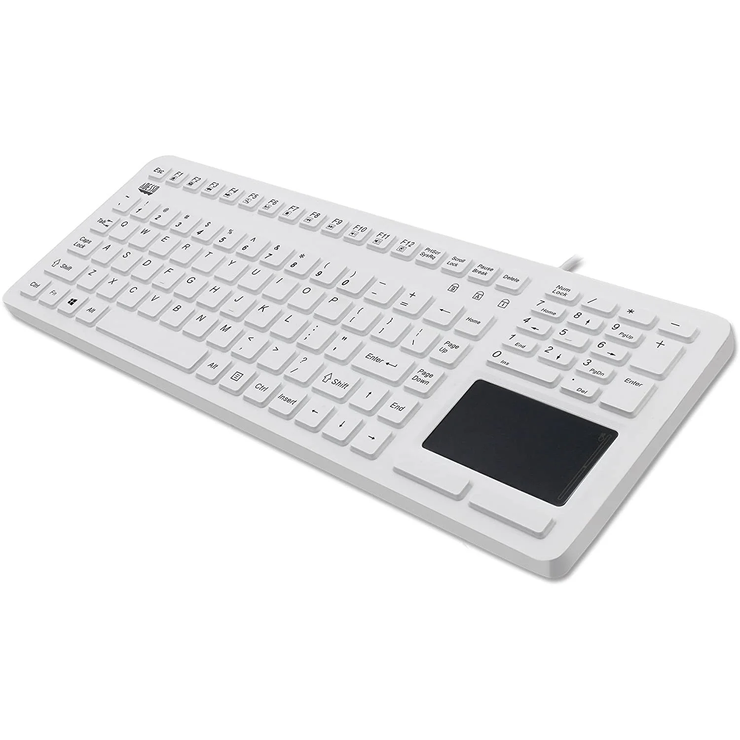 Adesso SlimTouch 270 Antimicrobial Waterproof Touchpad Keyboard (White) - Image 4