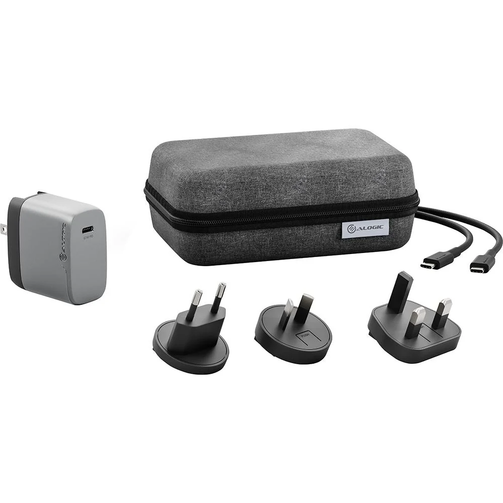ALOGIC 1 Port 67W Rapid Power Multi-Country GaN Charger in Gray- WCM1X67-SGR - Image 11