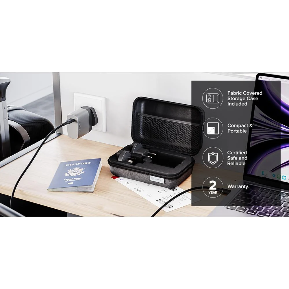 ALOGIC 1 Port 67W Rapid Power Multi-Country GaN Charger in Gray- WCM1X67-SGR - Image 12