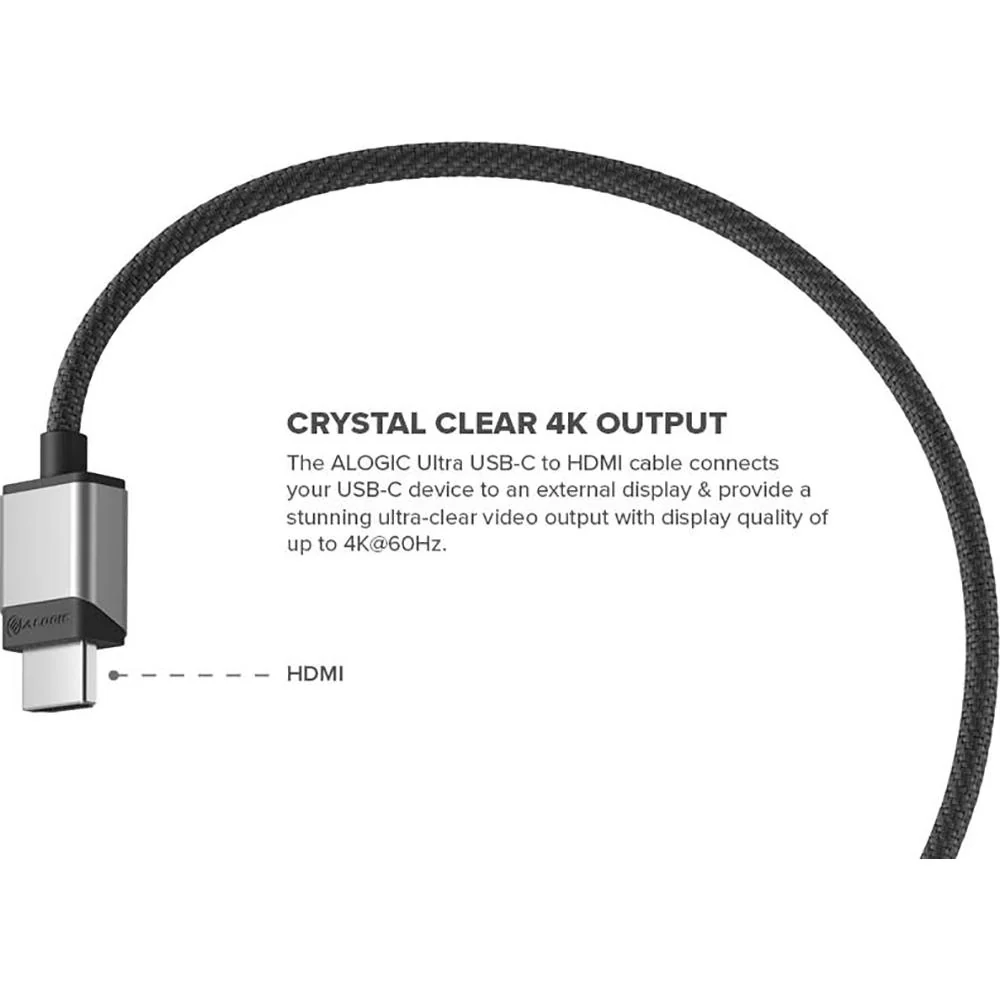 ALOGIC Ultra USB-C to HDMI 1m Cable - ULCHDPD01-SGR - Image 10