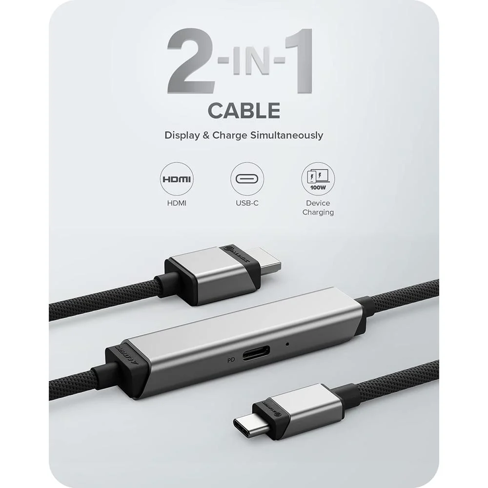 ALOGIC Ultra USB-C to HDMI 1m Cable - ULCHDPD01-SGR - Image 8