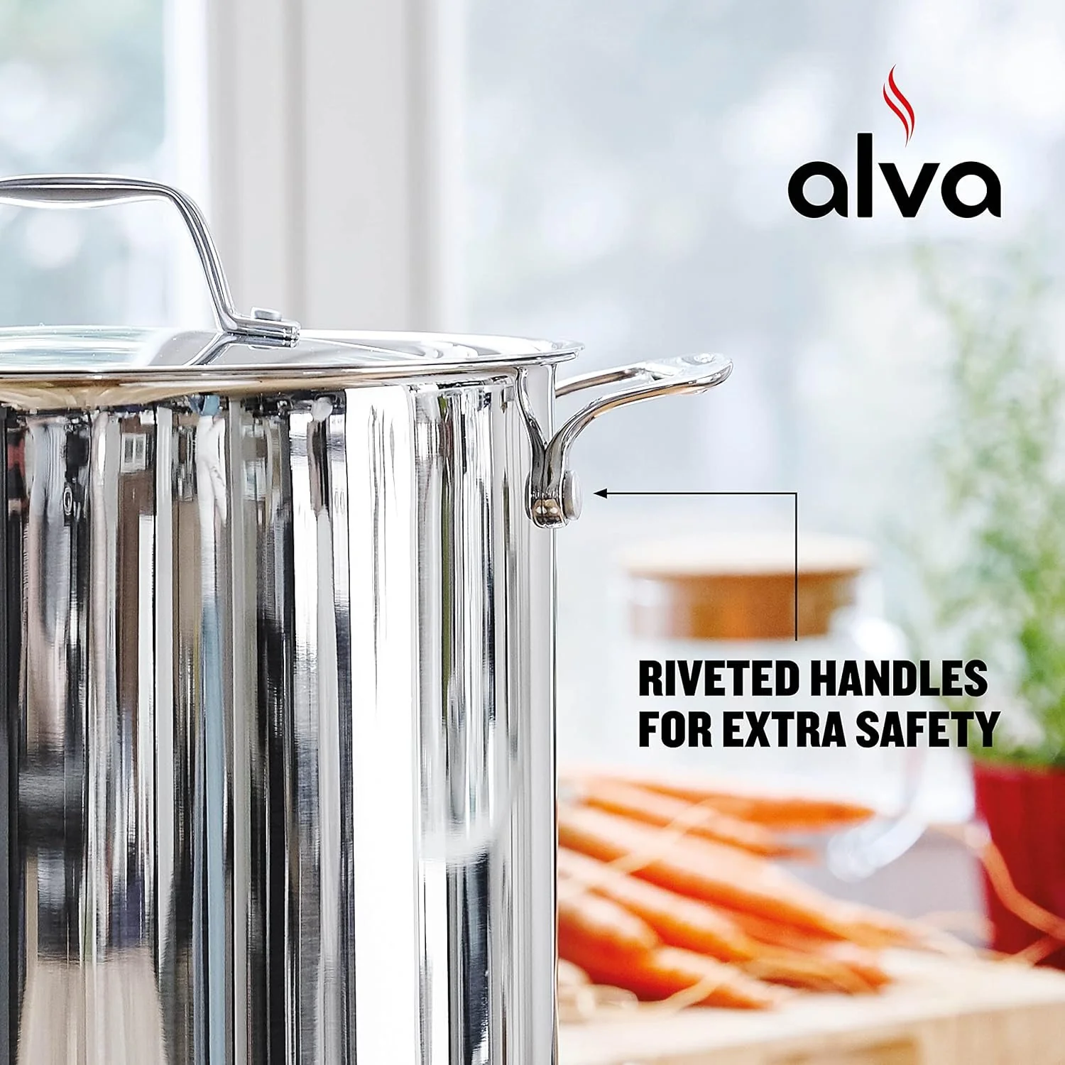 Alva Chef Stainless Steel Stock Pot with Lid Deep & Large 10.5 Qt - Image 6