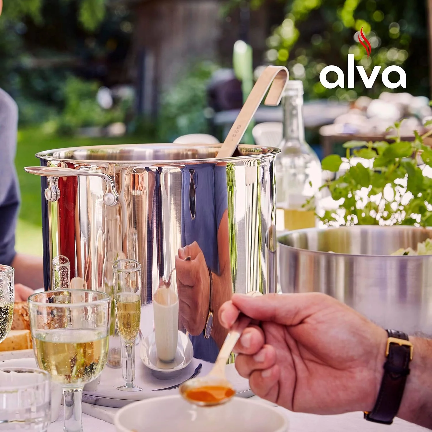Alva Chef Stainless Steel Stock Pot with Lid Deep & Large 10.5 Qt - Image 7