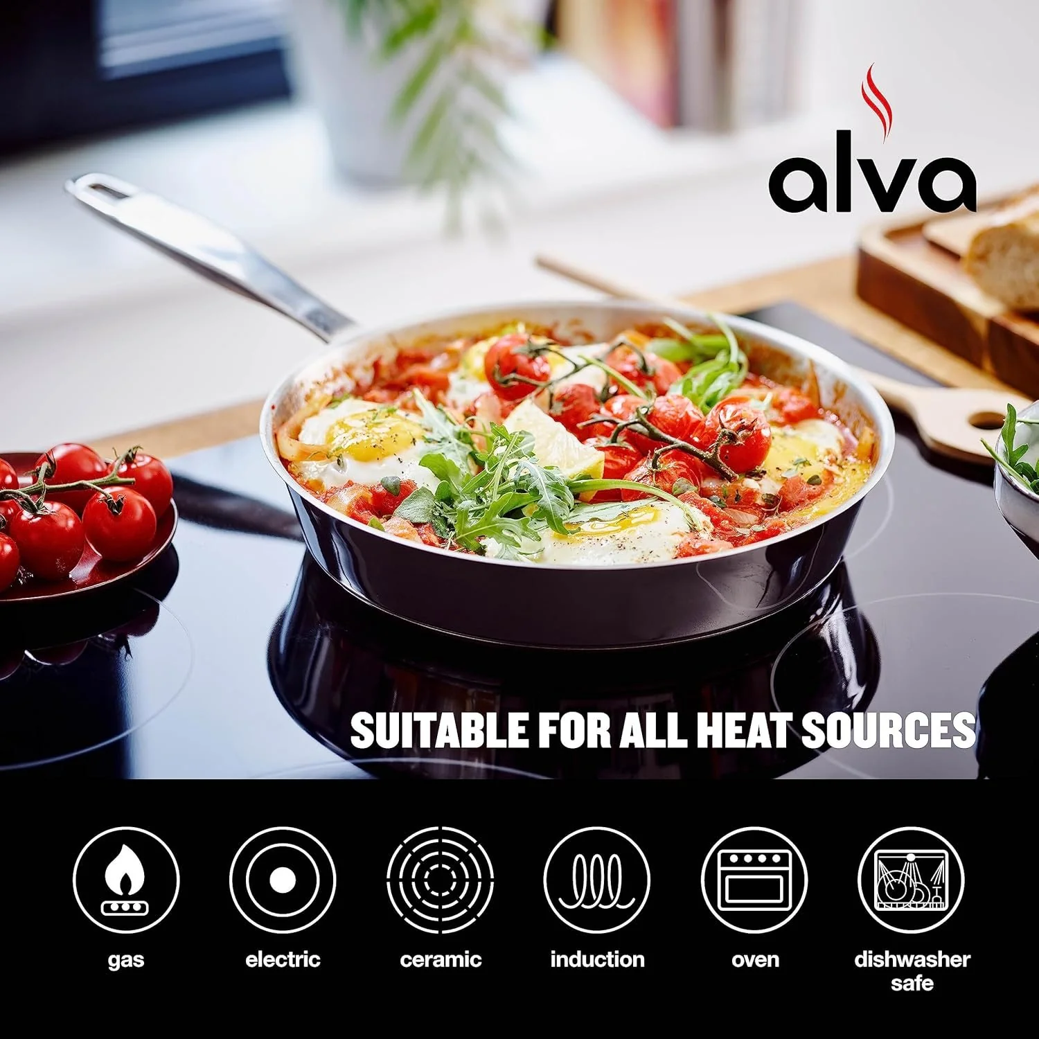 Alva Maestro Stainless Steel Nonstick Frying Pan Skillet 8 inch - Image 5