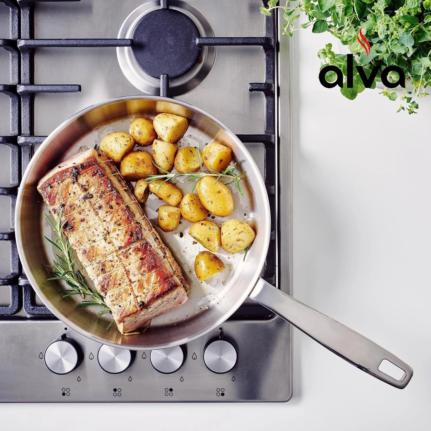 Alva Maestro Stainless Steel Nonstick Frying Pan Skillet 8 inch - Image 6