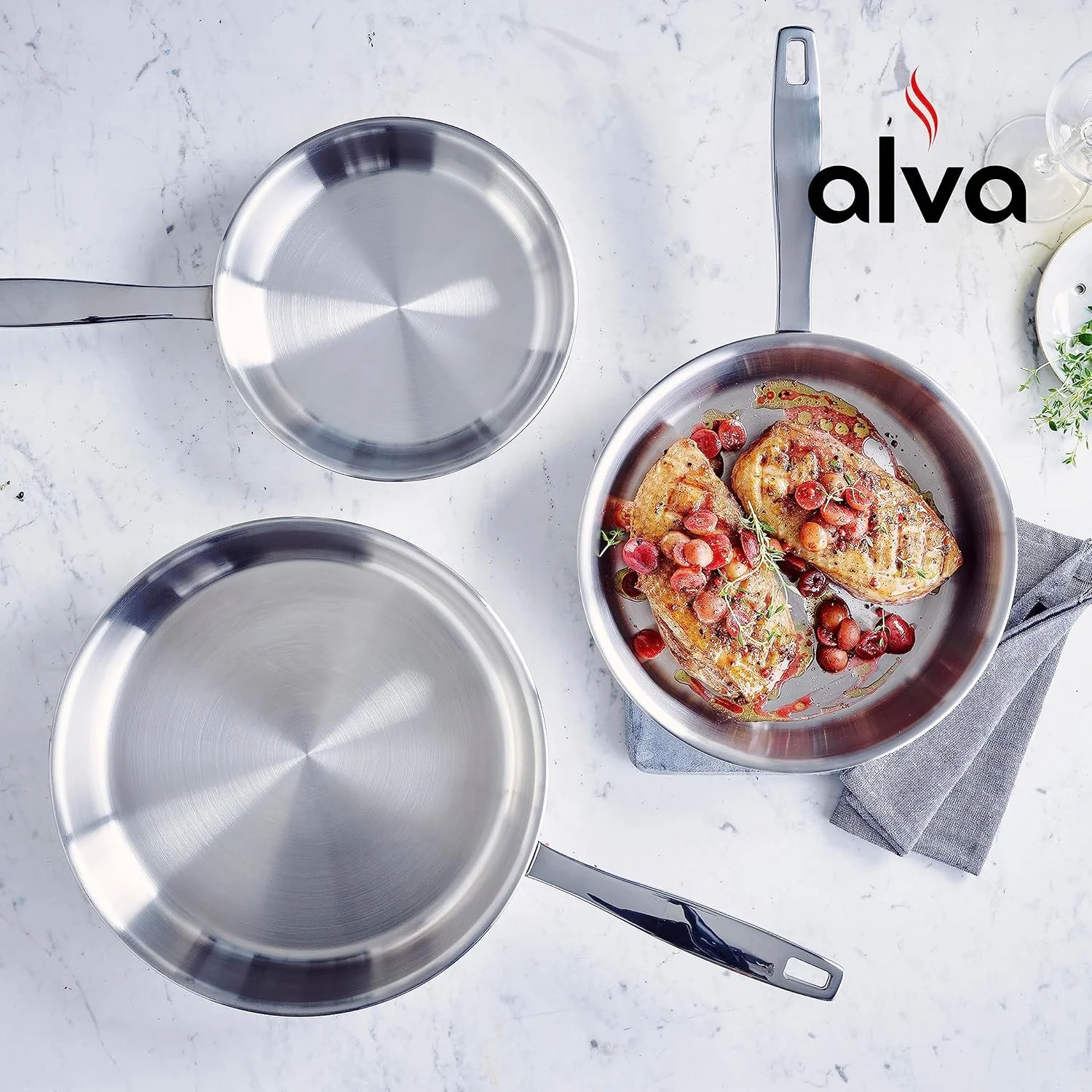 Alva Maestro Stainless Steel Nonstick Frying Pan Skillet 8 inch - Image 7