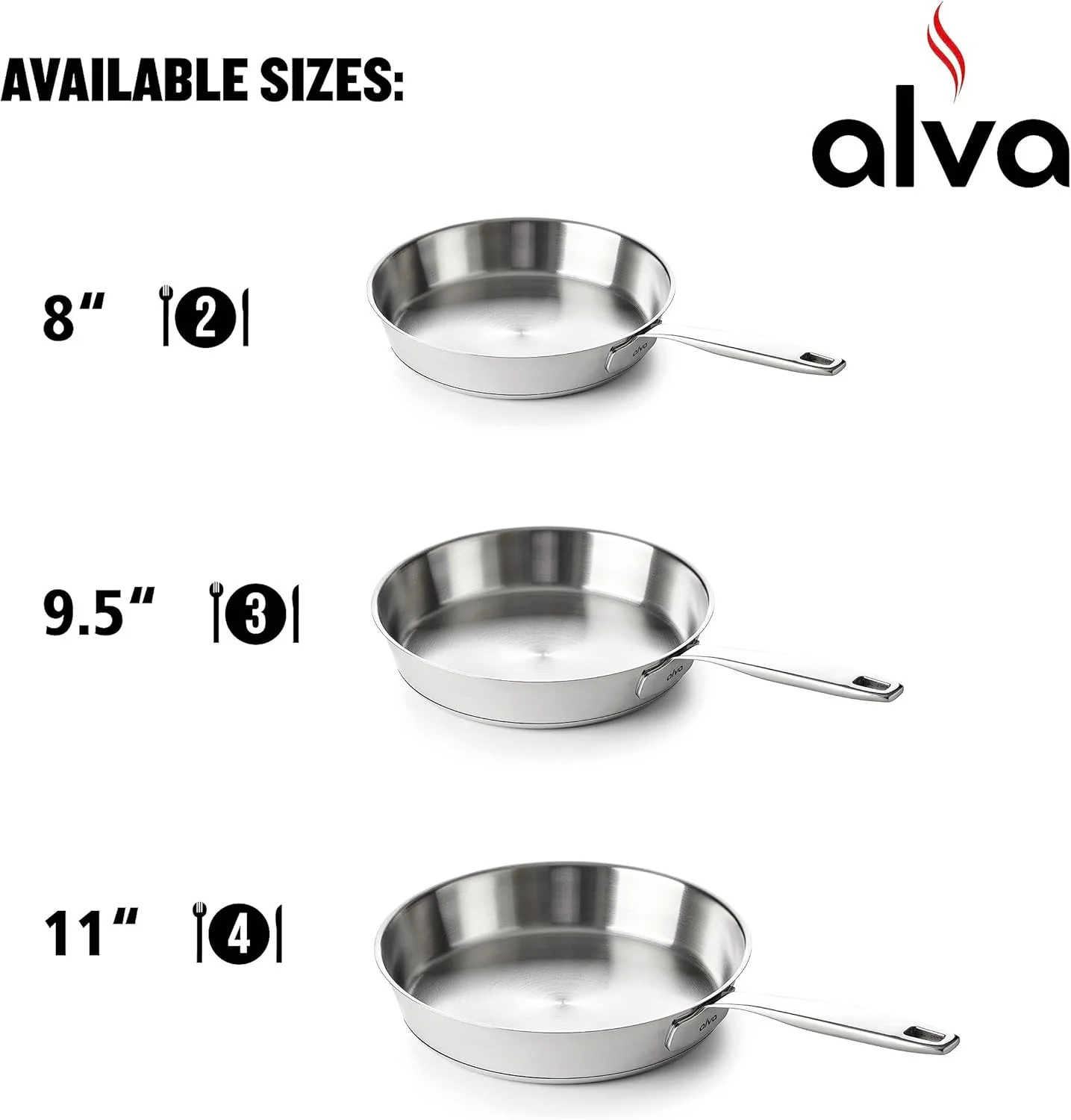 Alva Maestro Stainless Steel Nonstick Frying Pan Skillet 8 inch - Image 8