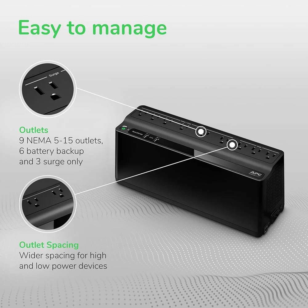 APC UPS Battery Backup and Surge Protector - BE850G2 - Open Box - Image 10