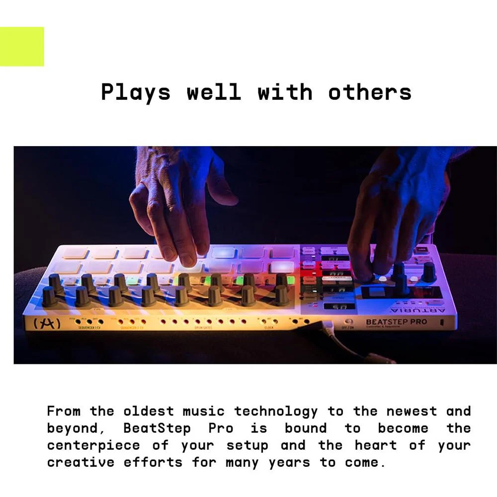Arturia BeatStep Pro 16-Pad MIDI Controller and Sequencer, White - Image 7