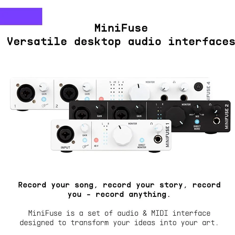 Arturia MiniFuse 4 Portable 4x Input USB-C MIDI Audio Interface Black Renewed - Image 11