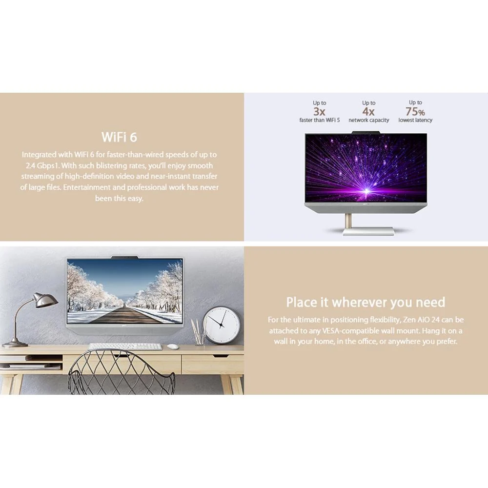 Asus 23.8" Zen AiO 24 FHD Touchscreen Display Desktop - M5401WYA-DH704T - Image 8