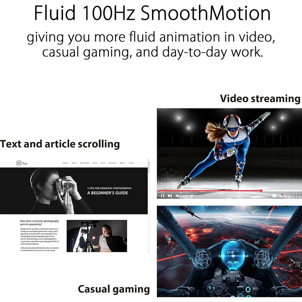 ASUS 24" Full HD Eye Care Gaming Monitor in Black - VZ24EHF - Image 10