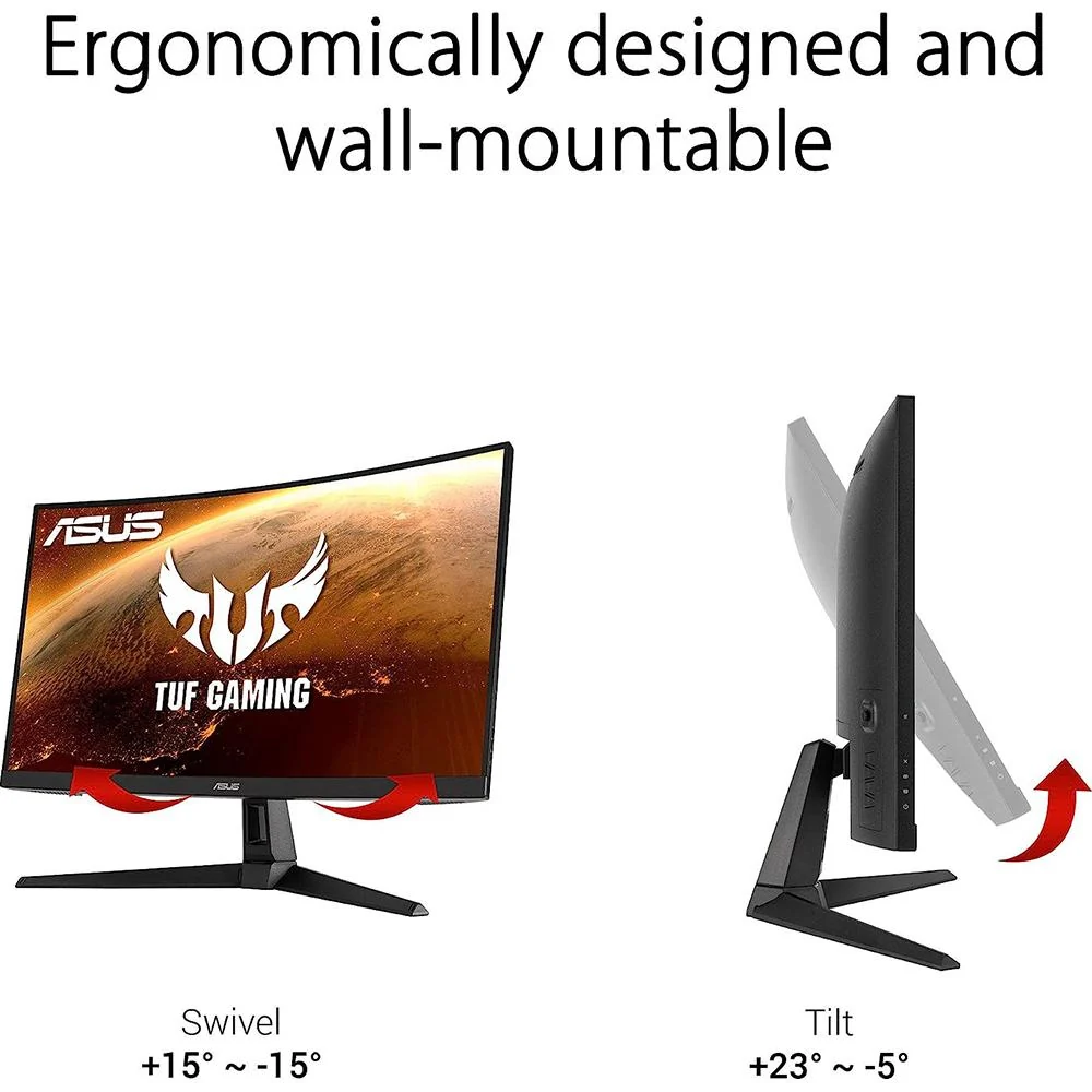 ASUS 27"1440P WQHD Curved165Hz Mntr - Image 7