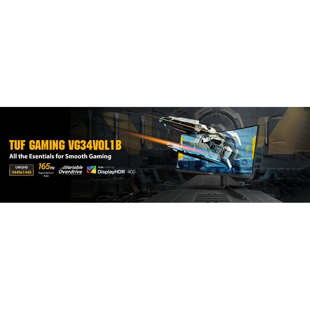 ASUS 34" TUF Gaming WQHD Curved Monitor in Black - VG34VQL1B - Image 7