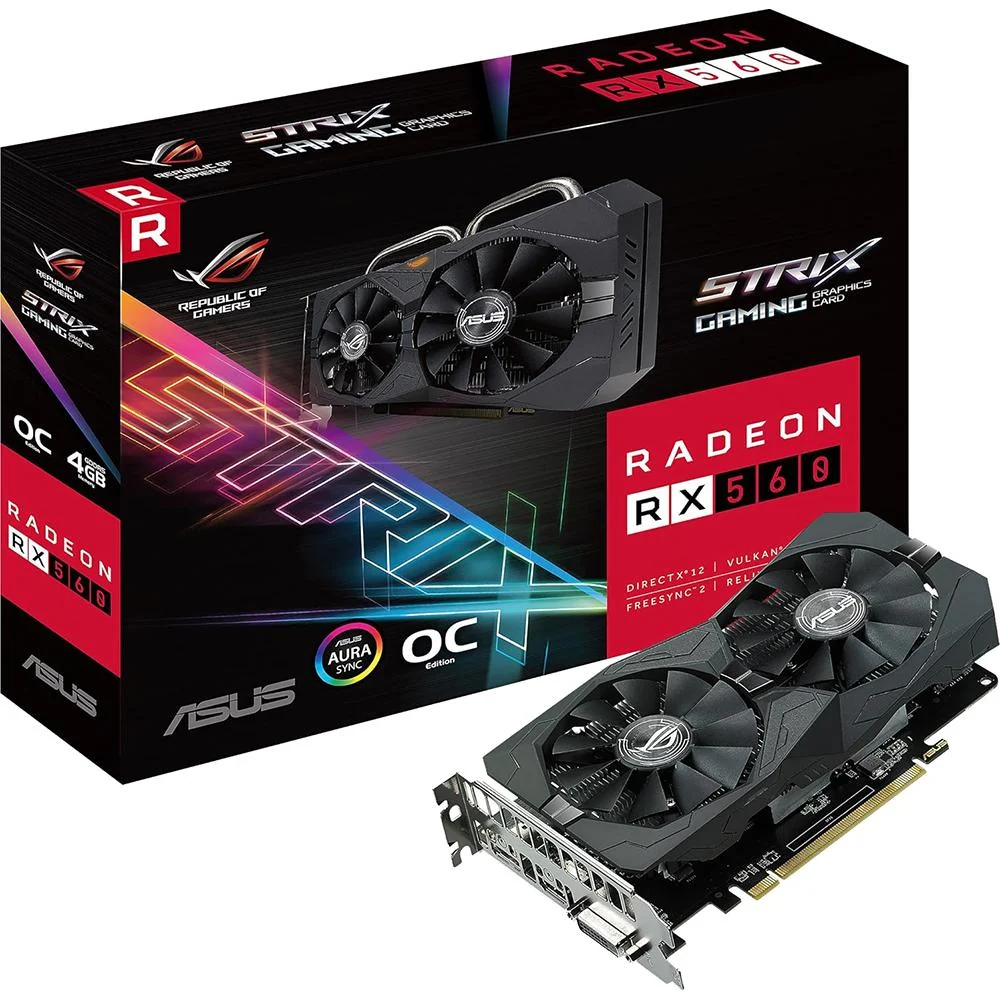 ASUS - AMD RADEON RX 560 O4GB GAMING GDDR5 DP HDMI DVI AMD - Image 2