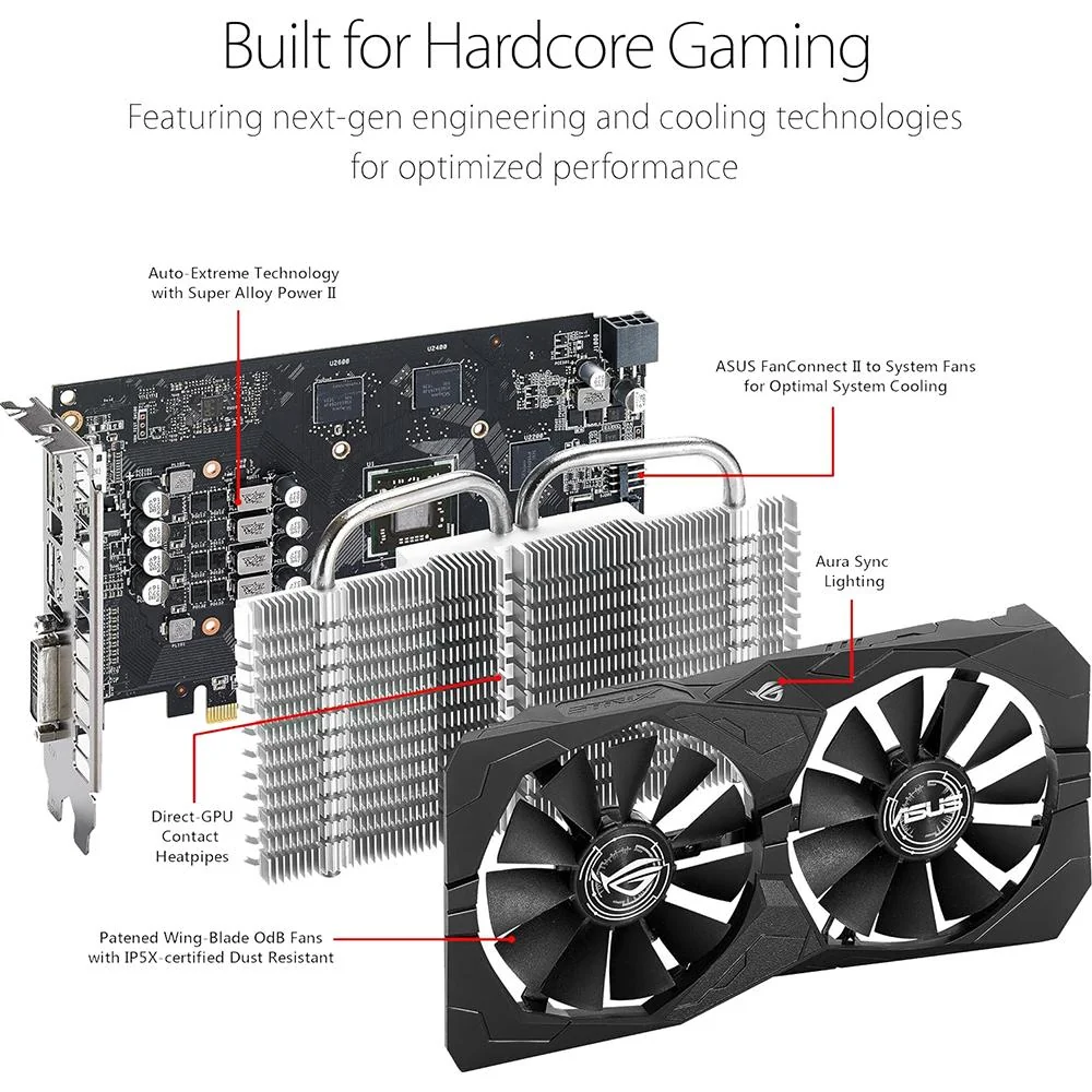 ASUS - AMD RADEON RX 560 O4GB GAMING GDDR5 DP HDMI DVI AMD - Image 4