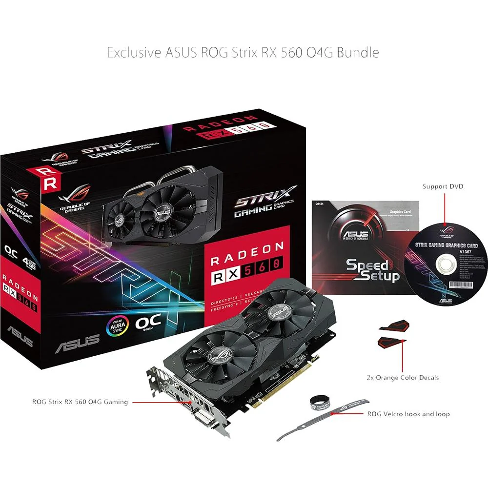 ASUS - AMD RADEON RX 560 O4GB GAMING GDDR5 DP HDMI DVI AMD - Image 6