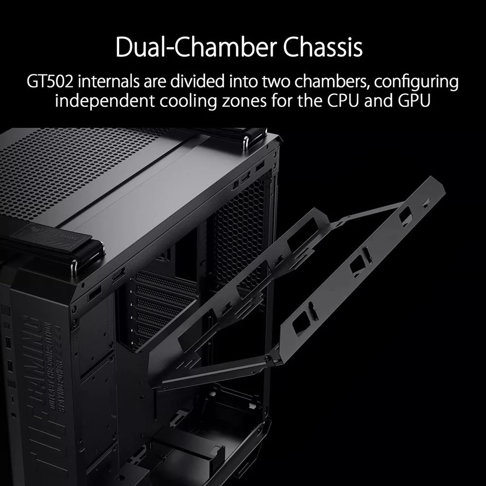 ASUS TUF Gaming GT502 ATX Mid-Tower Computer Case - GT502/BLK/TG - Image 2