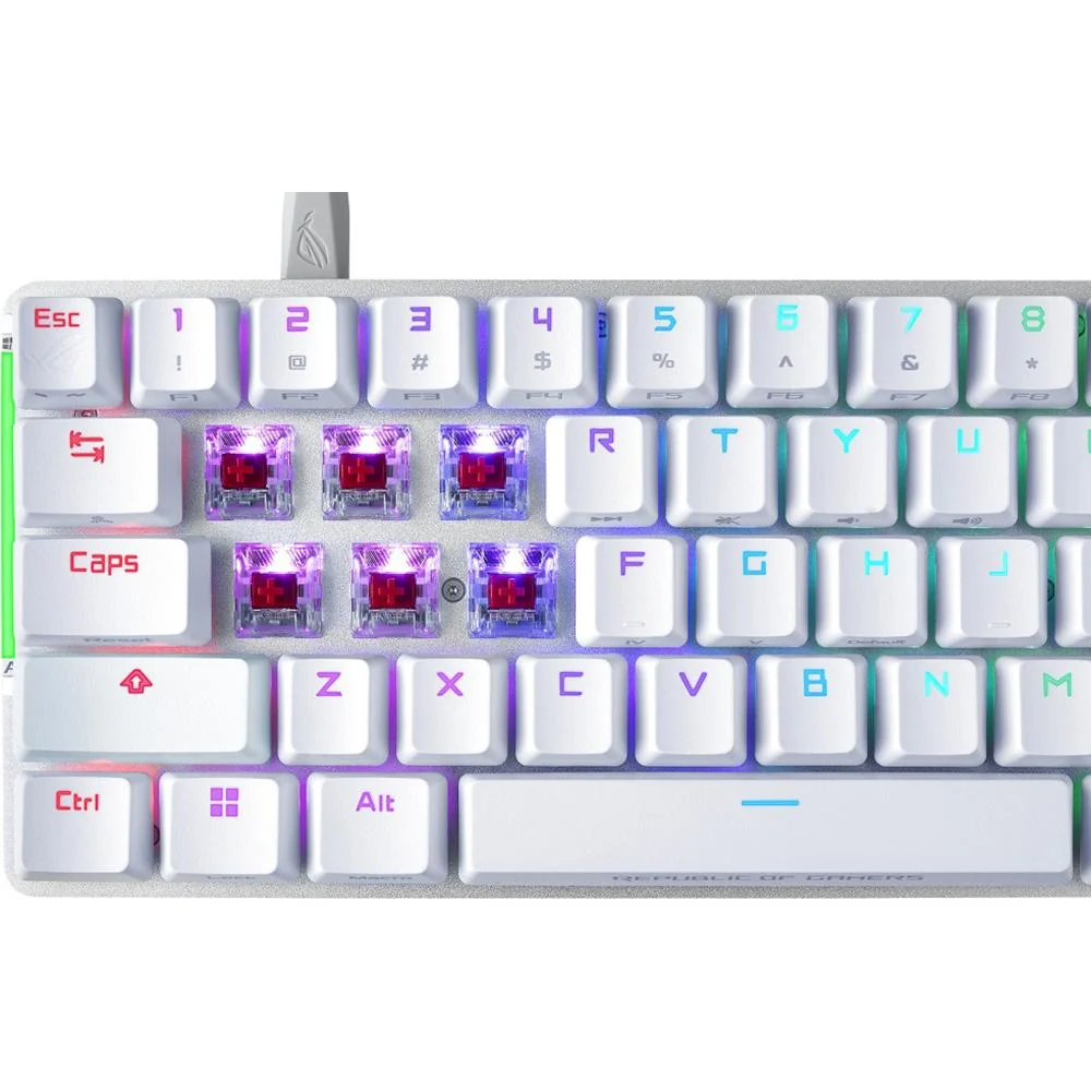 ASUS ROG Falchion Ace RGB Compact Gaming Keyboard in White - M602FALCHIONACE/NXBN - Image 3