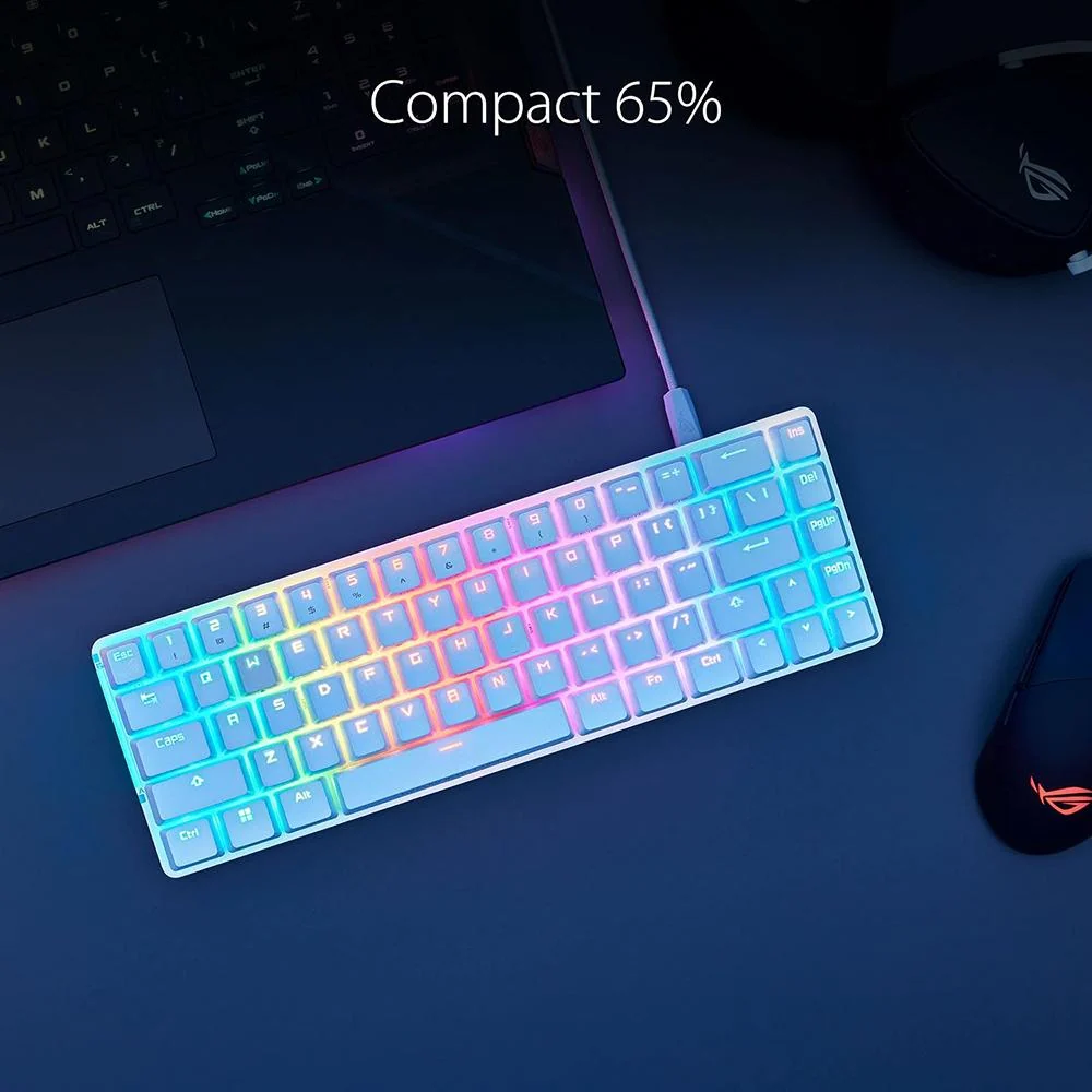 ASUS ROG Falchion Ace RGB Compact Gaming Keyboard in White - M602FALCHIONACE/NXBN - Image 9