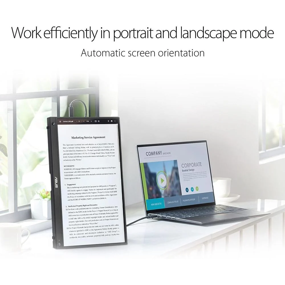 ASUS ZenScreen 15.6" Full HD 1080P Portable USB-C Monitor - MB16AHG - Image 12