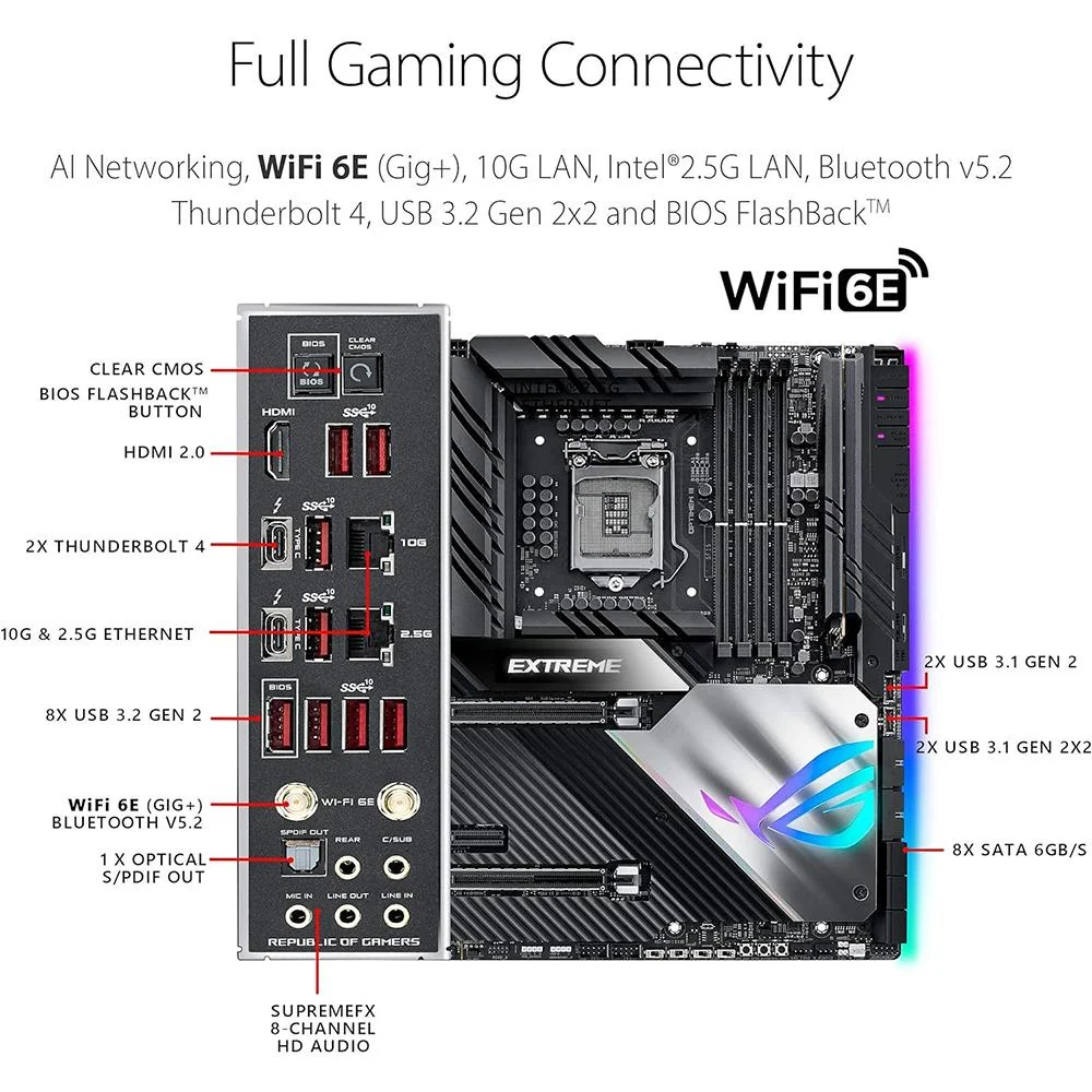 ASUS - MOTHERBOARDS ASUS ROG MAXIMUS XIII EXTREME WIFI6E Z590LGA1200 INTEL 11TH/10TH - Image 7