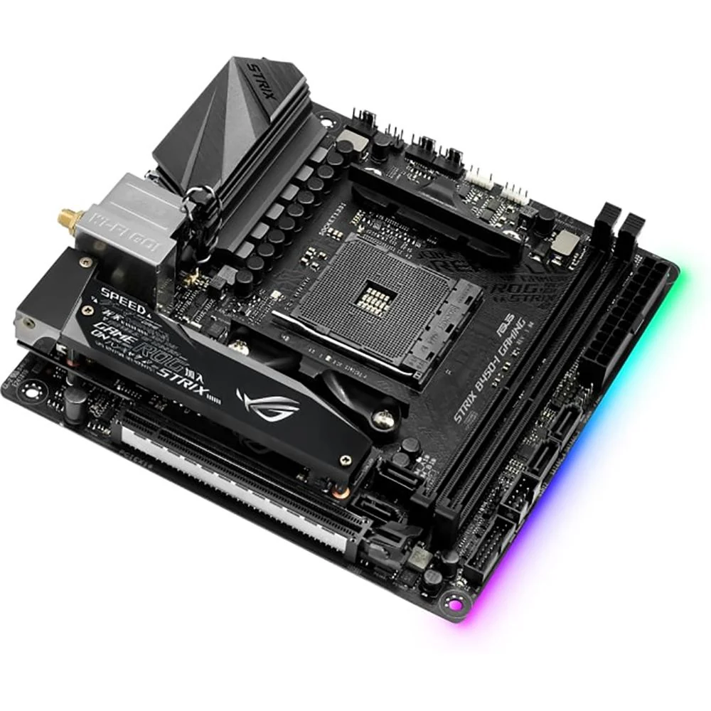 ASUS - MOTHERBOARDS ROG STRIX B450-I GAMING AM4 MAX-32GB MINI ITX PCIE USB - Image 2