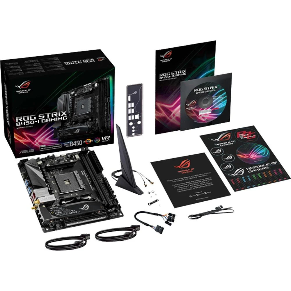 ASUS - MOTHERBOARDS ROG STRIX B450-I GAMING AM4 MAX-32GB MINI ITX PCIE USB - Image 4