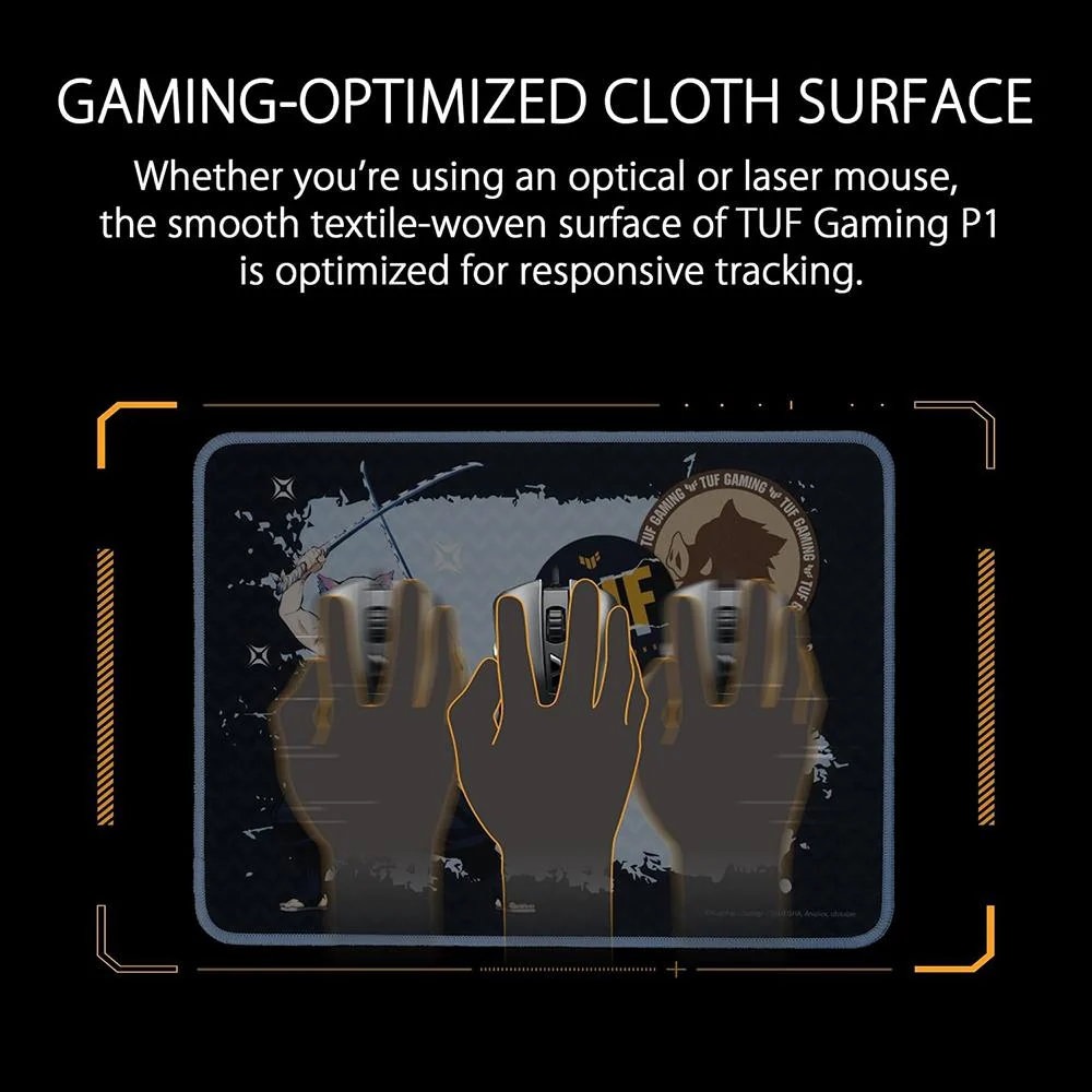 ASUS TUF Gaming P1 Nano-Coated Portable Gaming Mouse Pad - NC15TUFGAMINGP1DSHI - Image 5