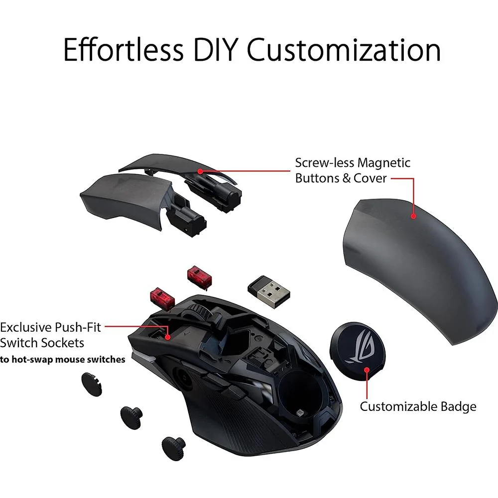 ASUS ROG Chakram X Wireless RGB Gaming Mouse - P708ROGCHAKRAMXO - Image 12
