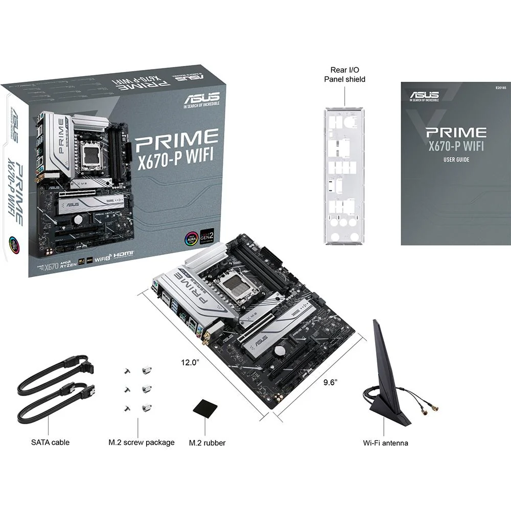 ASUS Socket AM5 LGA 1718 Ryzen 7000 ATX Motherboard - PRIMEX670-PWIFI - Image 9