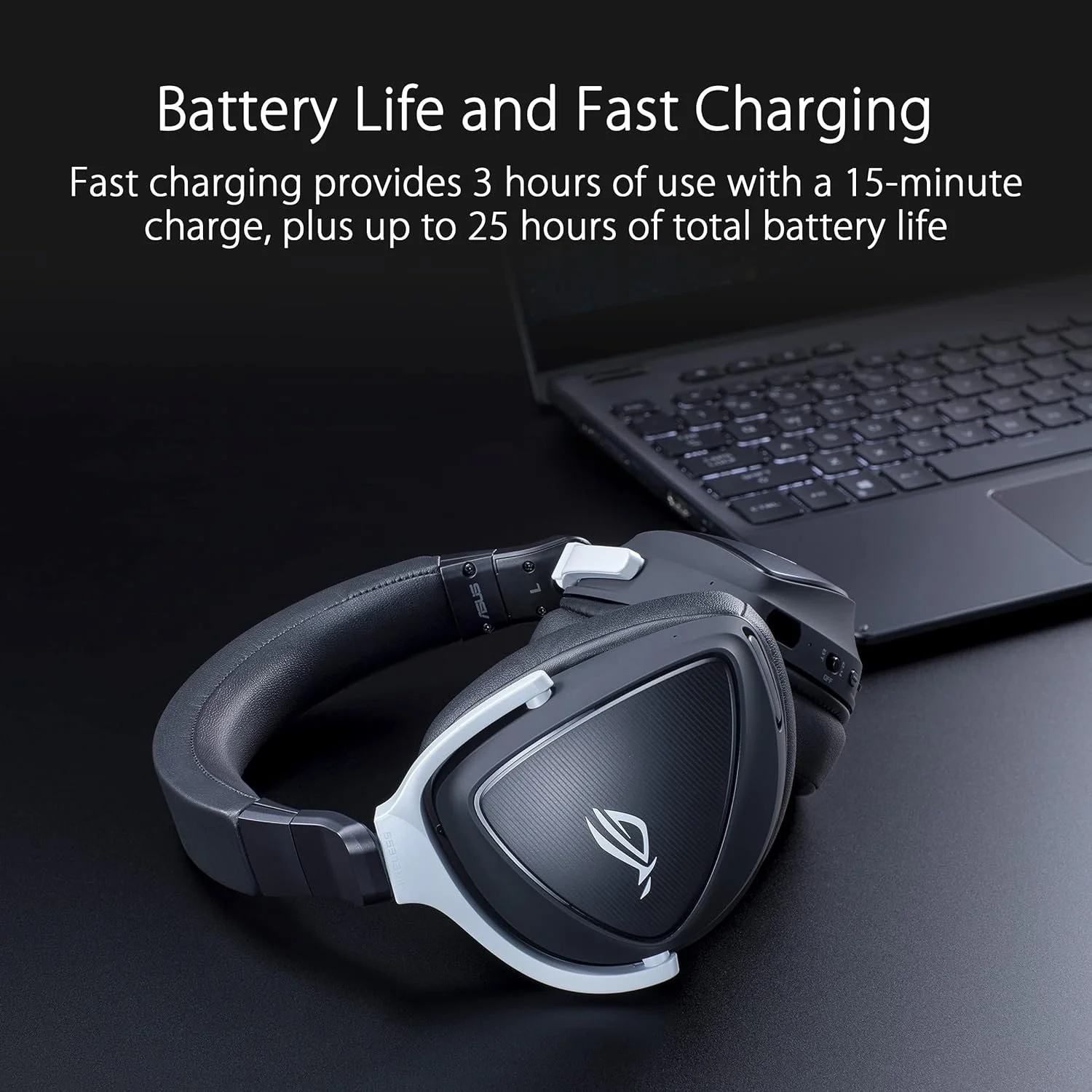 Asus ROG Delta S Wireless Gaming Headset 50mm Drivers, AI Beamforming Mic, IPX4 - Image 5