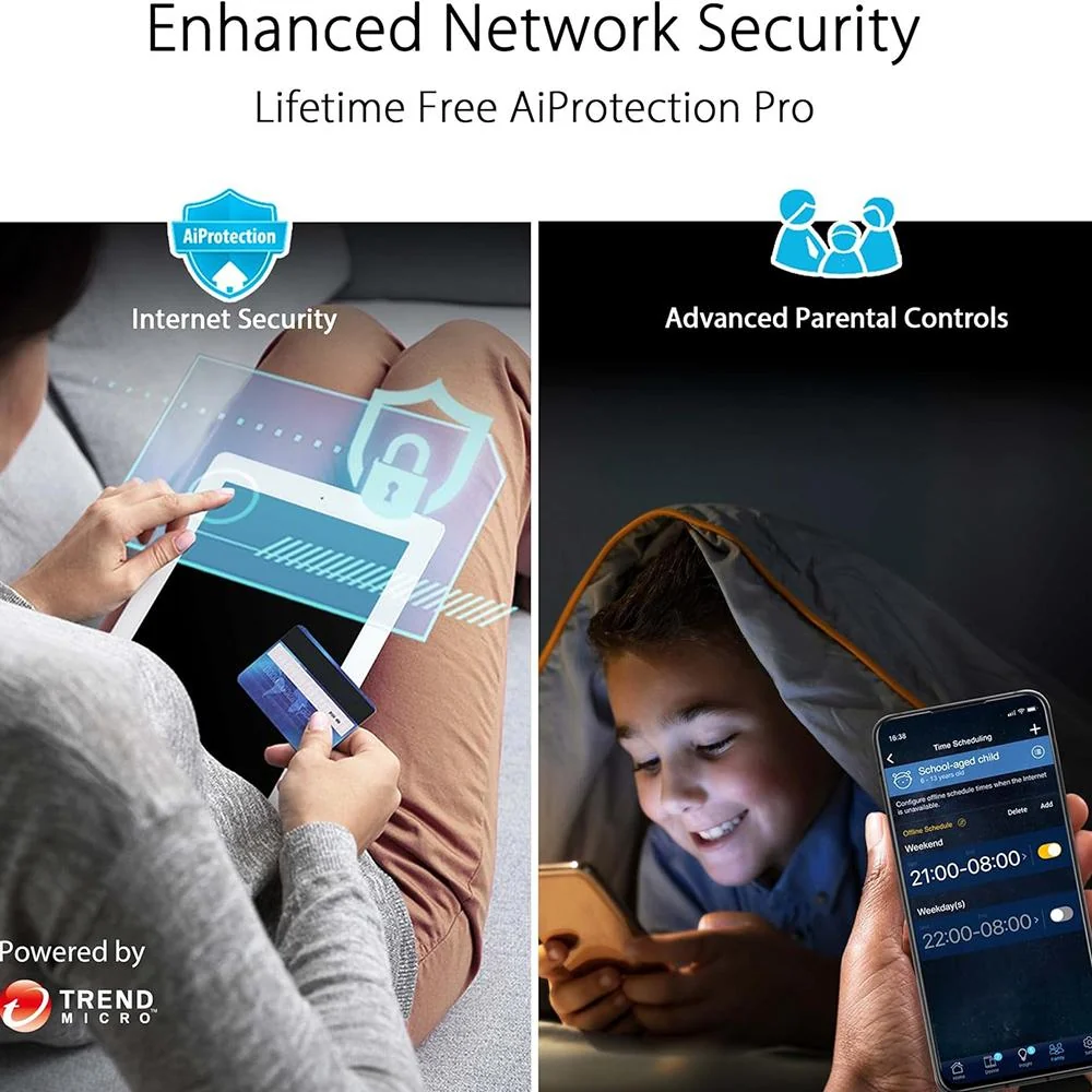 ASUS Dual Band WiFi 6 Extendable Router - RT-AX5400 - Image 10