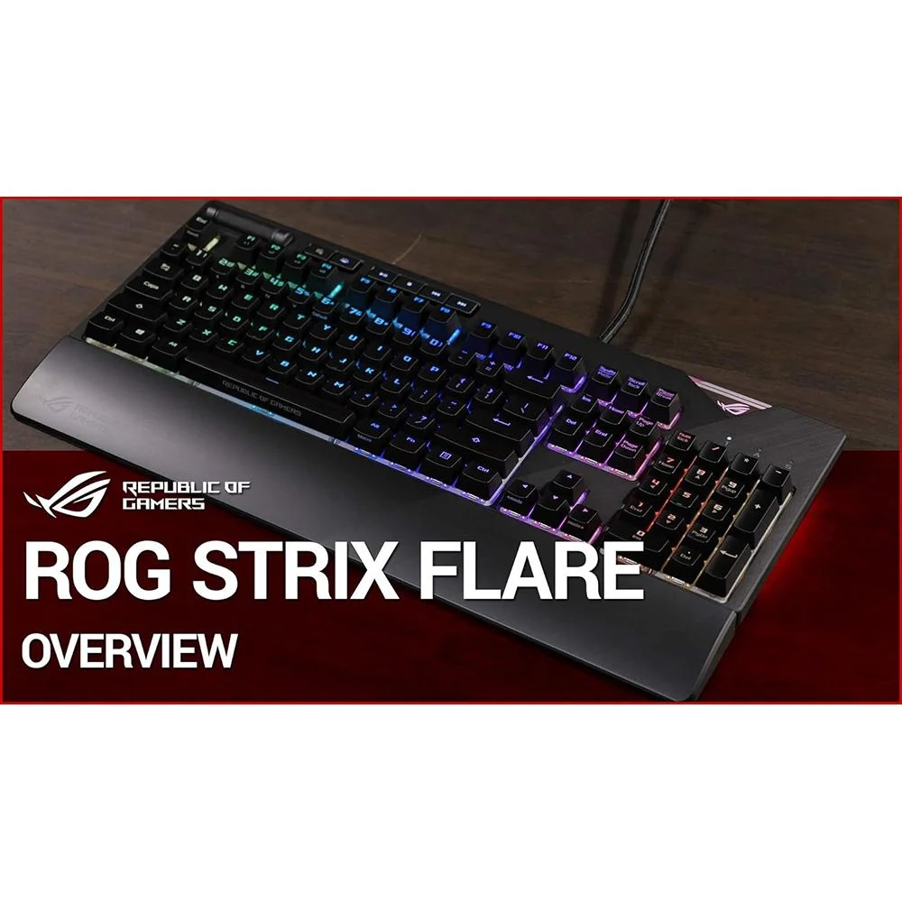 ASUS - SFF ROG STRIX FLARE CHERRY MX RED AURA SYNC RGB LIGHTING - Image 11
