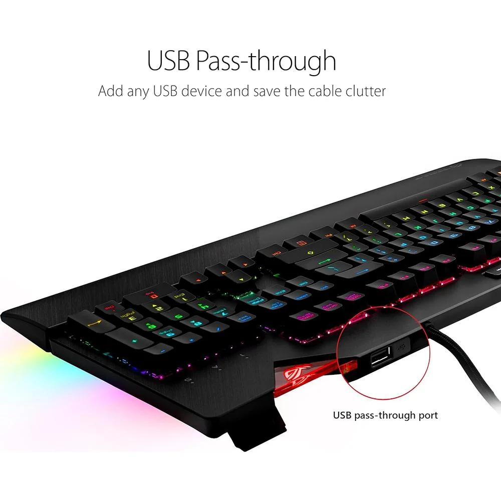 ASUS - SFF ROG STRIX FLARE CHERRY MX RED AURA SYNC RGB LIGHTING - Image 5