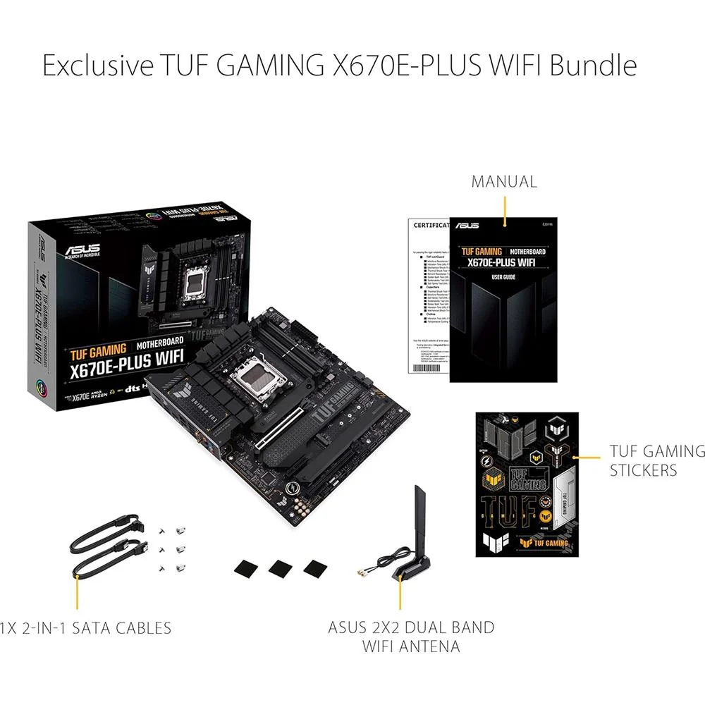 ASUS TUF Gaming Socket AM5 Ryzen 7000 ATX Motherboard - TUFGAMINGX670E-PLUSW - Image 12