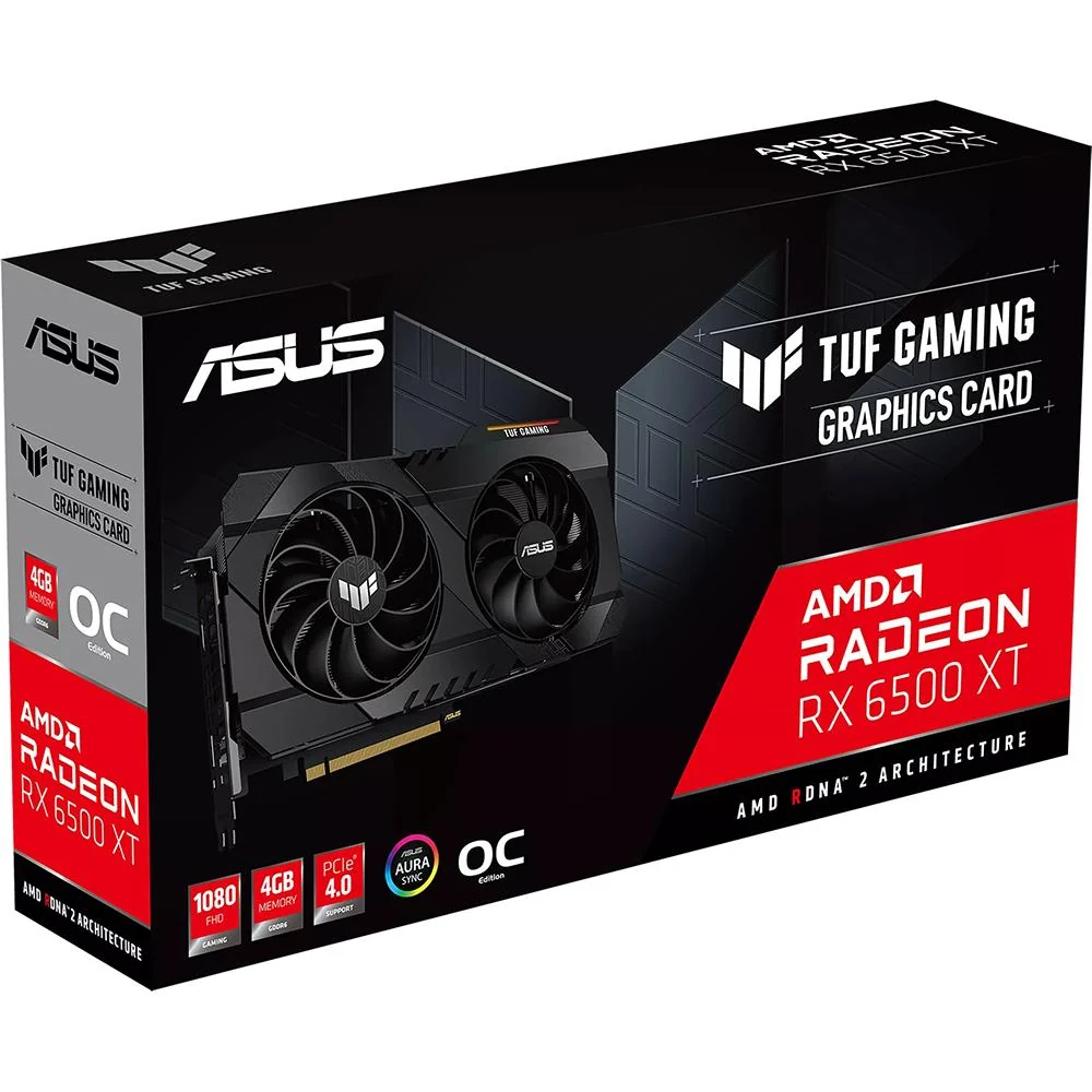 ASUS TUF Gaming AMD Radeon RX 6500 XT OC Edition Graphics Card - TUF-RX6500XT-O4G-GAM - Image 11