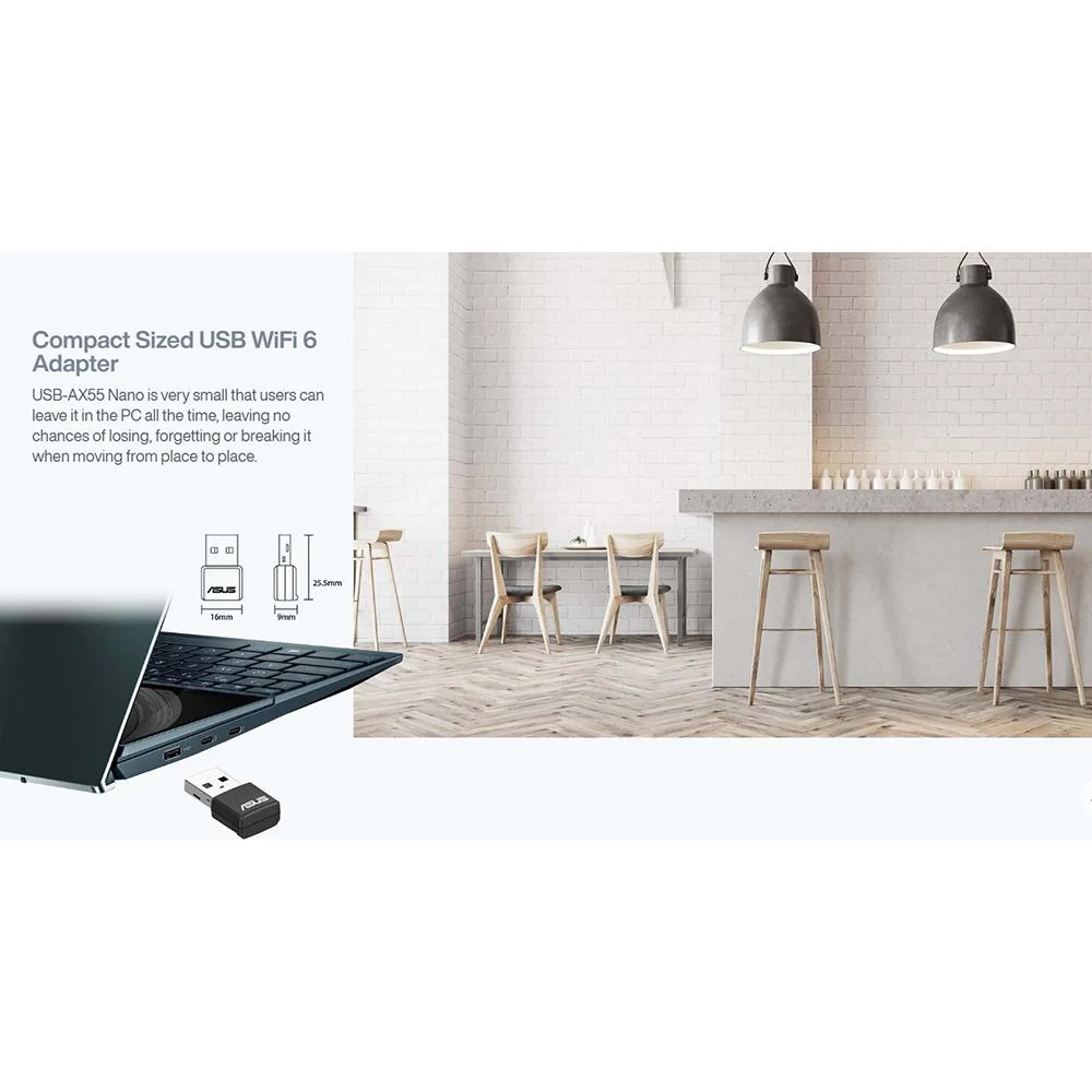 ASUS AX1800 Dual Band WiFi 6 USB Adapter - USB-AX55Nano - Image 8