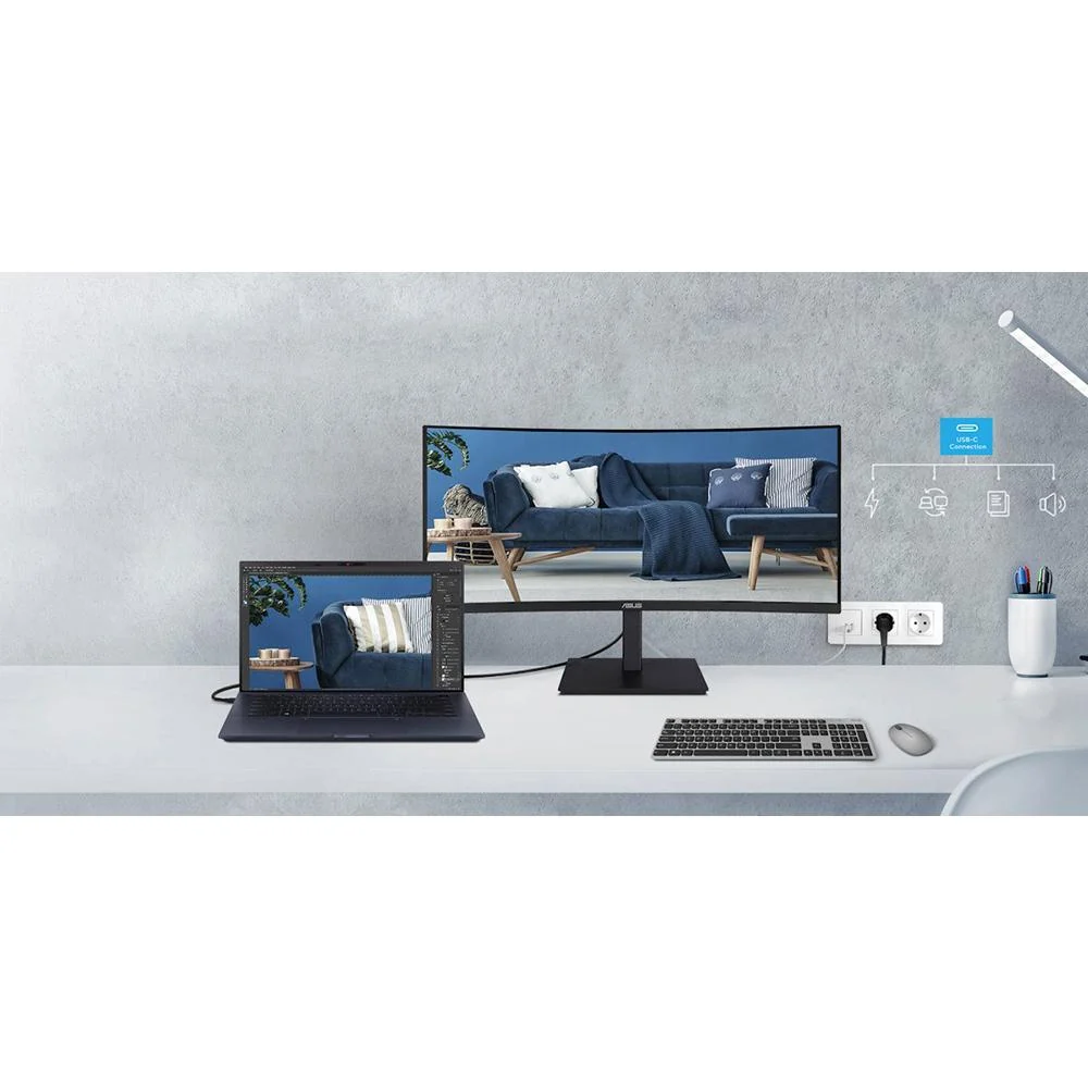 ASUS 34" Ultrawide Curved USB-C Docking Monitor in Black - VA34VCPSN - Image 11