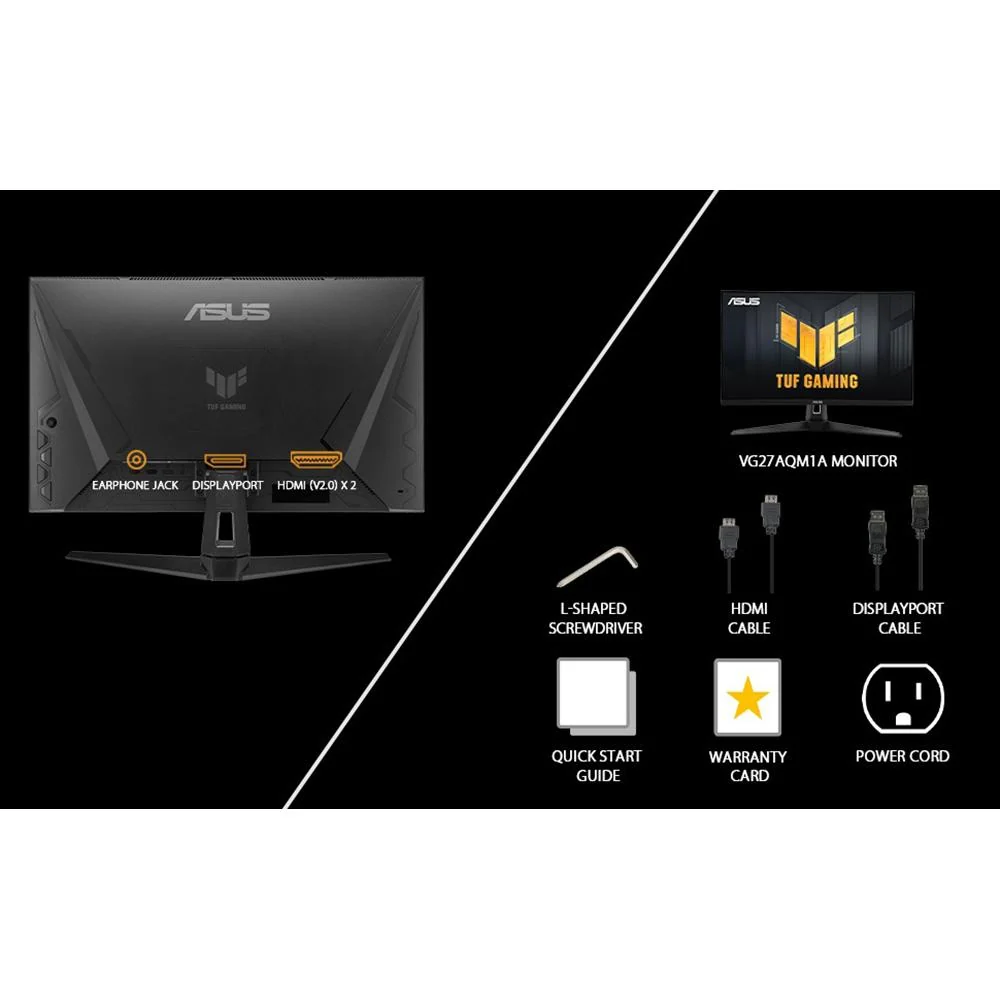 ASUS 27" TUF Gaming 1440P QHD Monitor in Black - VG27AQM1A - Image 11