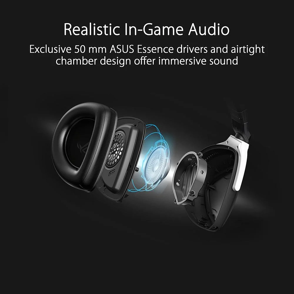Asus Wireless Gaming Headset 50mm Drivers AI Mic Open Box with 1 Year Warranty - Image 12