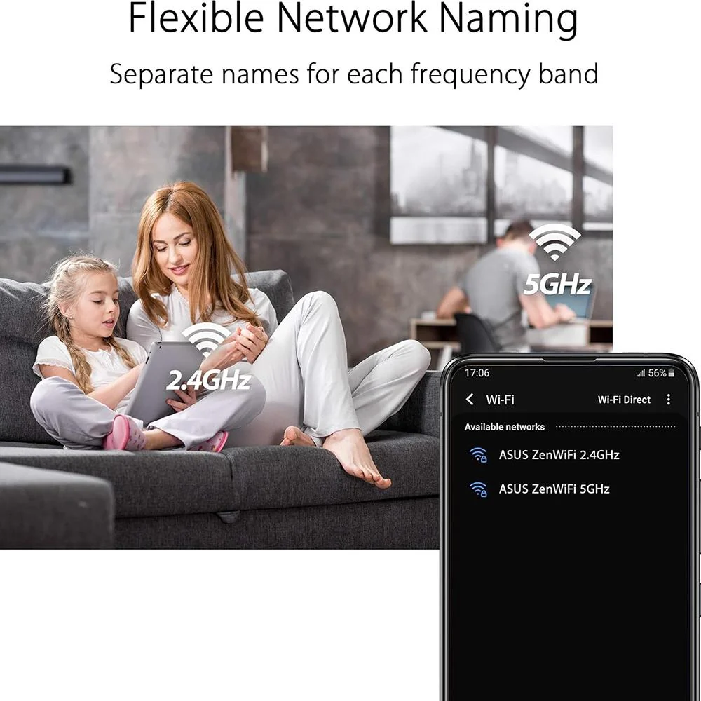 ASUS Dual-Band Mesh WiFi 6 System in White - ZenWiFiAXMiniXD43PKW - Image 9
