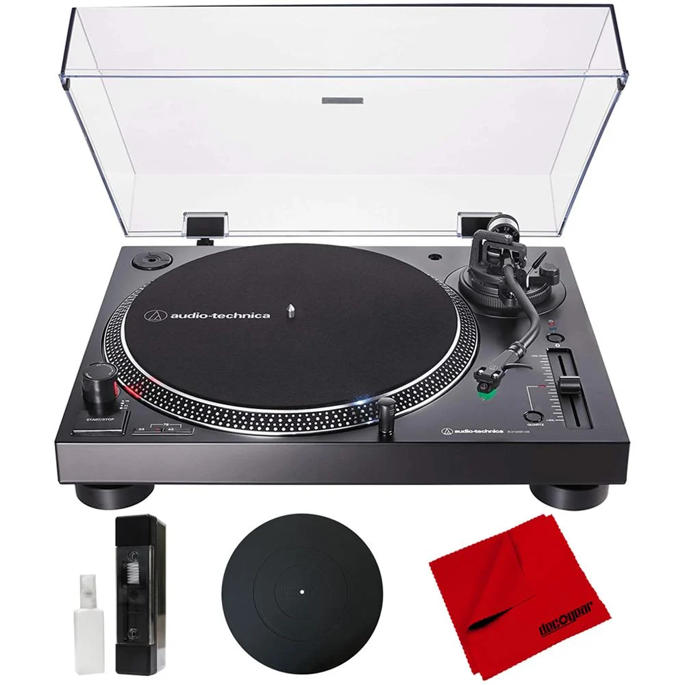 Audio-Technica AT-LP120XBT-USB-BK Wireless Direct-Drive Turntable, Black w/ Accessories Bundle - Image 2