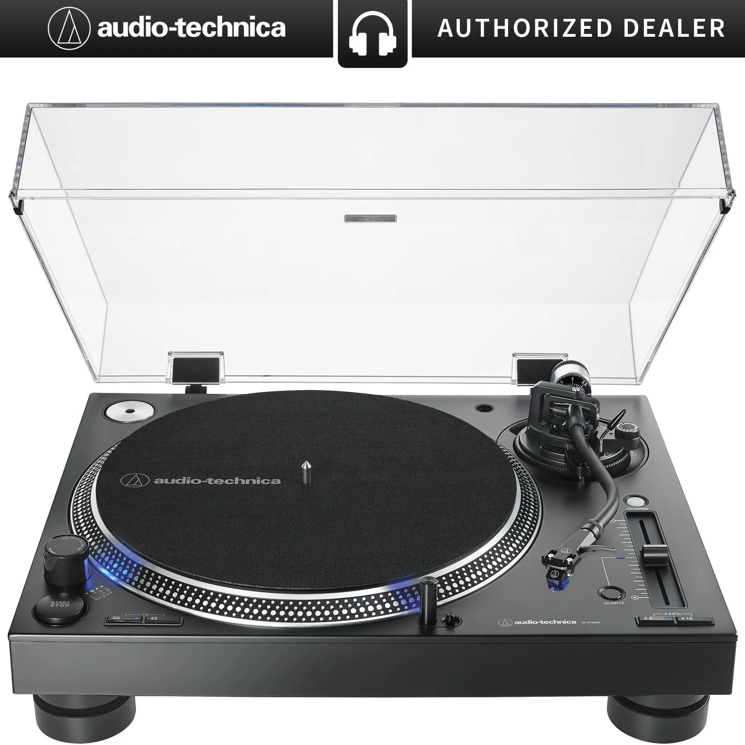 Audio-Technica AT-LP140XP Direct-Drive Professional DJ Turntable - (Black) - Image 5