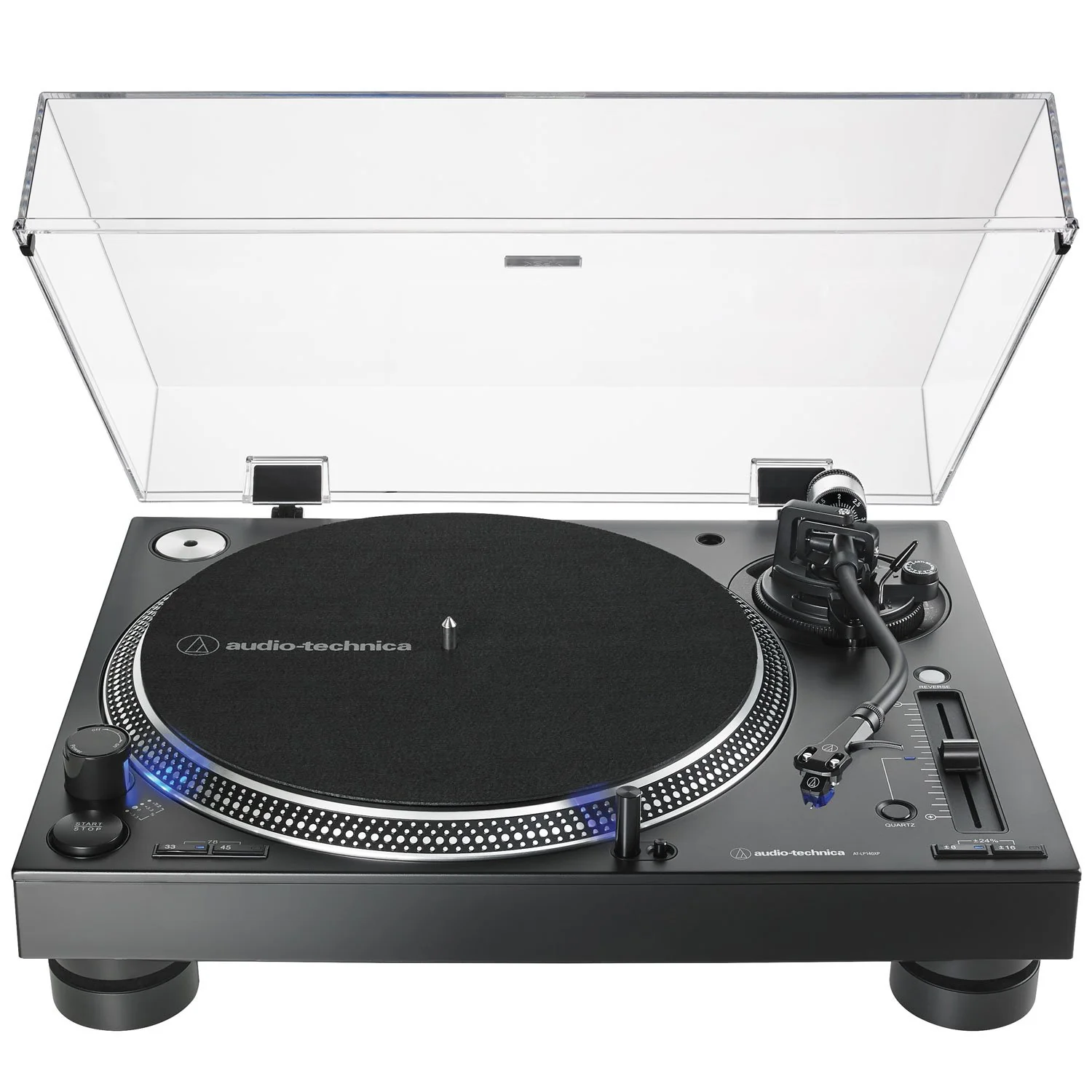 Audio-Technica AT-LP140XP Direct-Drive Professional DJ Turntable - (Black) + Mat + Cleaning Kit - Image 2